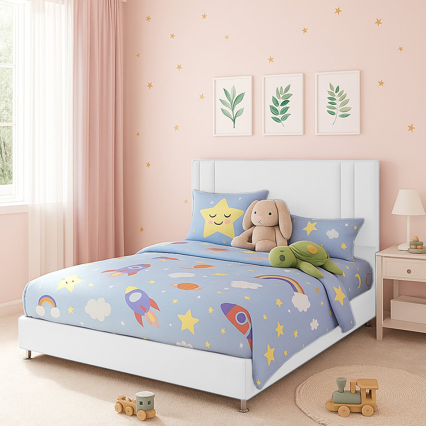 Base Cama Nido con Espaldar Sencillo Infantil Lupe blanco