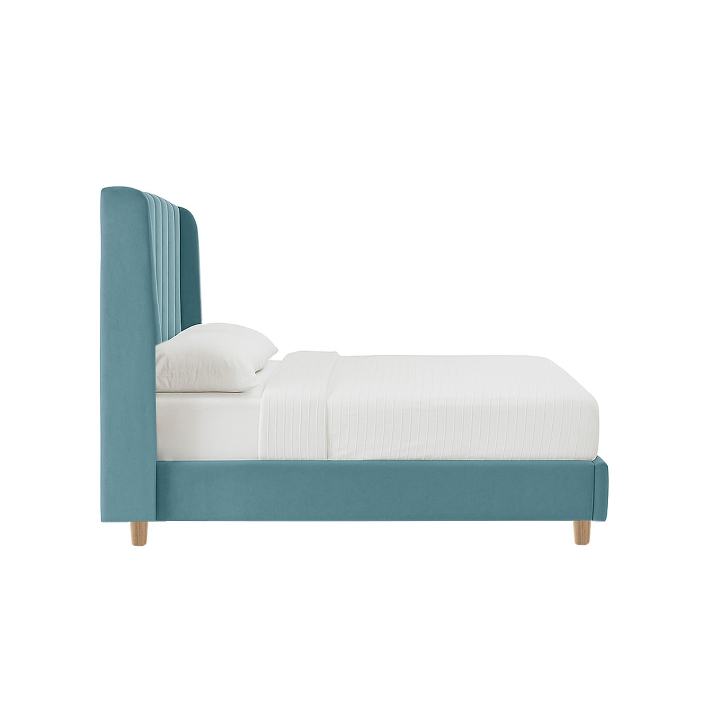 Base Cama con Espaldar Sencillo Infantil Bony 100x190x115 azul claro