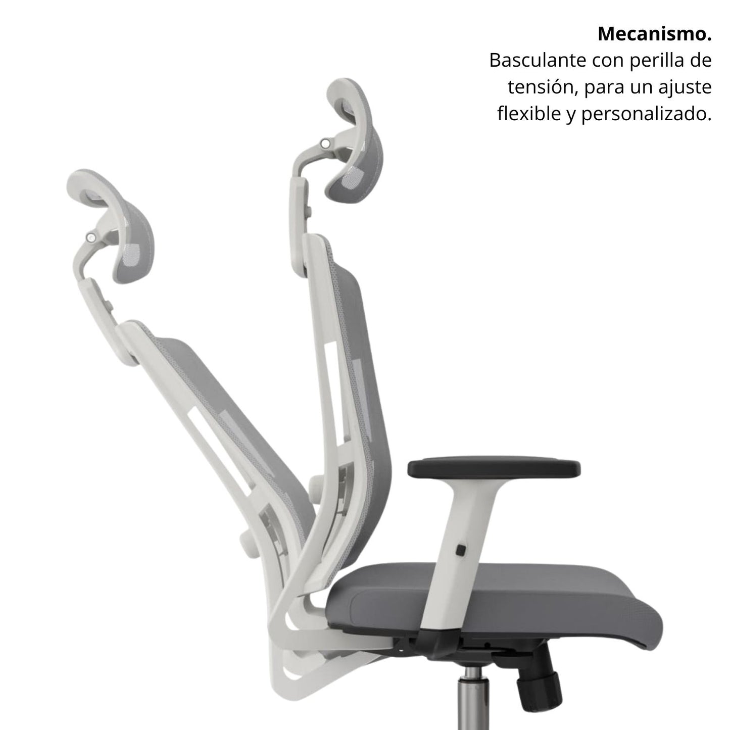 Silla De Oficina Italiana Cuba Presidente 114X48X32 Gris