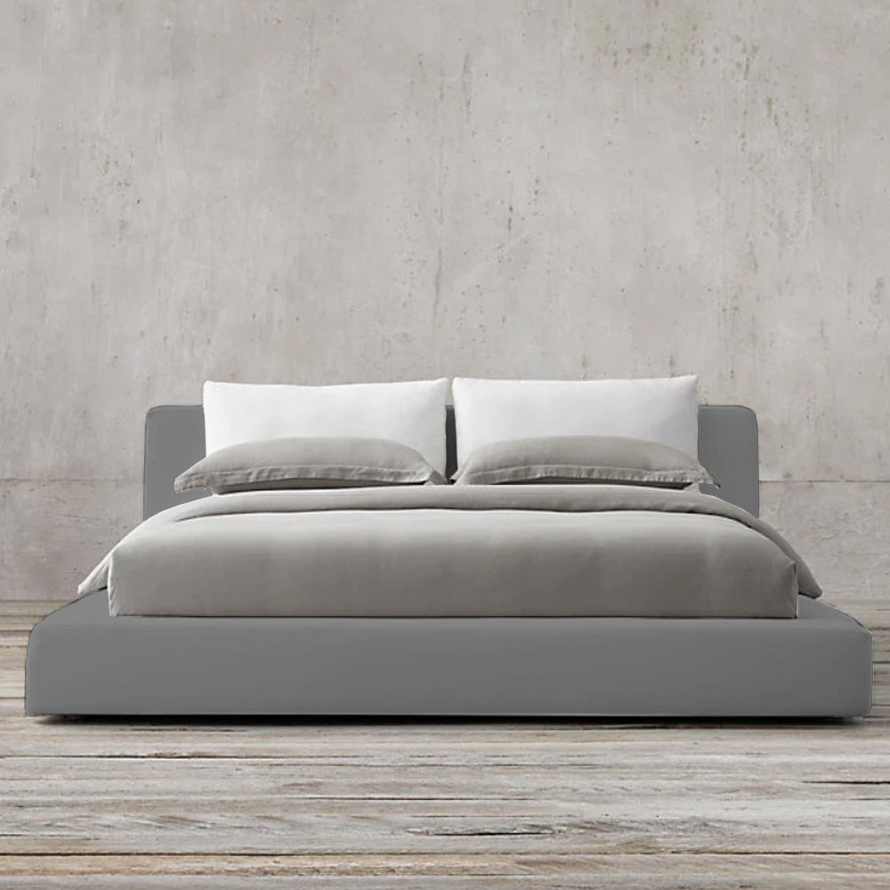 Cama Doble Astoria Gris Plata