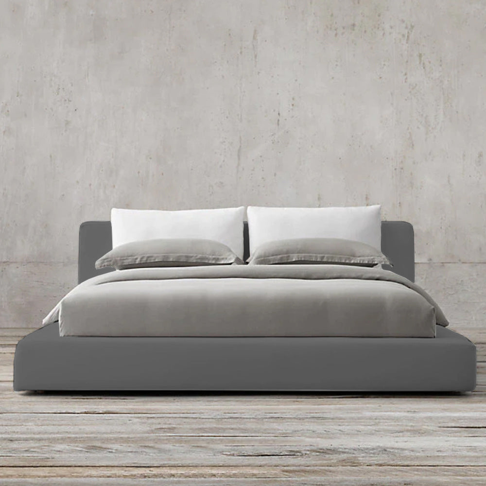 Cama Doble Astoria Gris Plomo