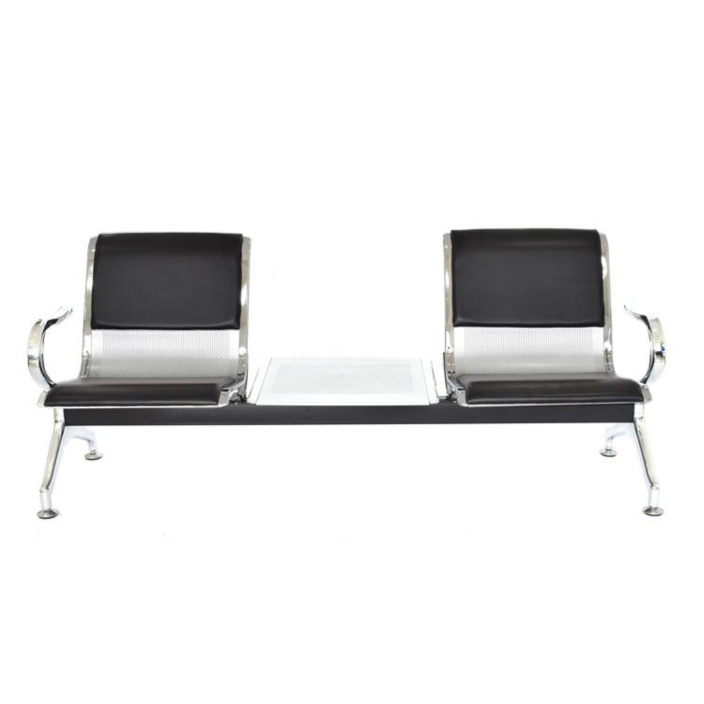 Silla Tandem 2X1 Mesa Tapizado Azul