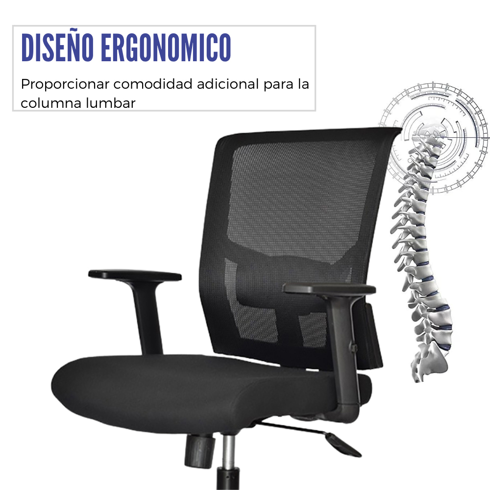 Silla De Oficina Italiana Cuba Negro