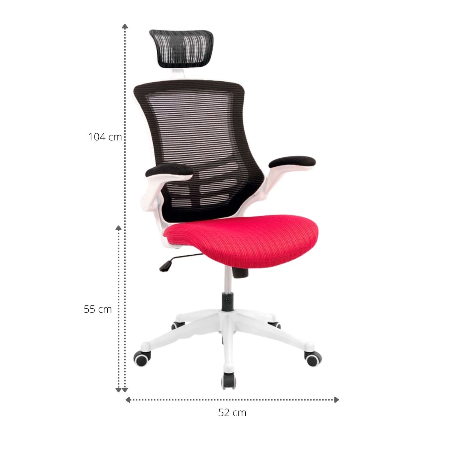 Silla De Oficina Lock Presidente Rojo Blanco