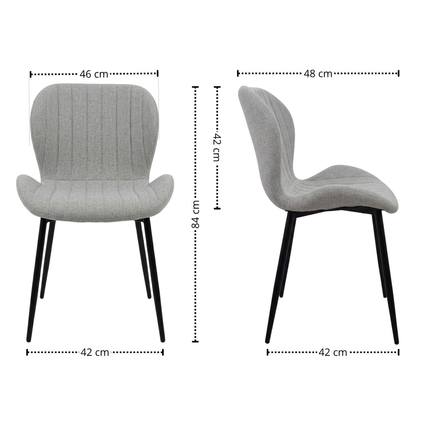 Silla Bella Gris Plata