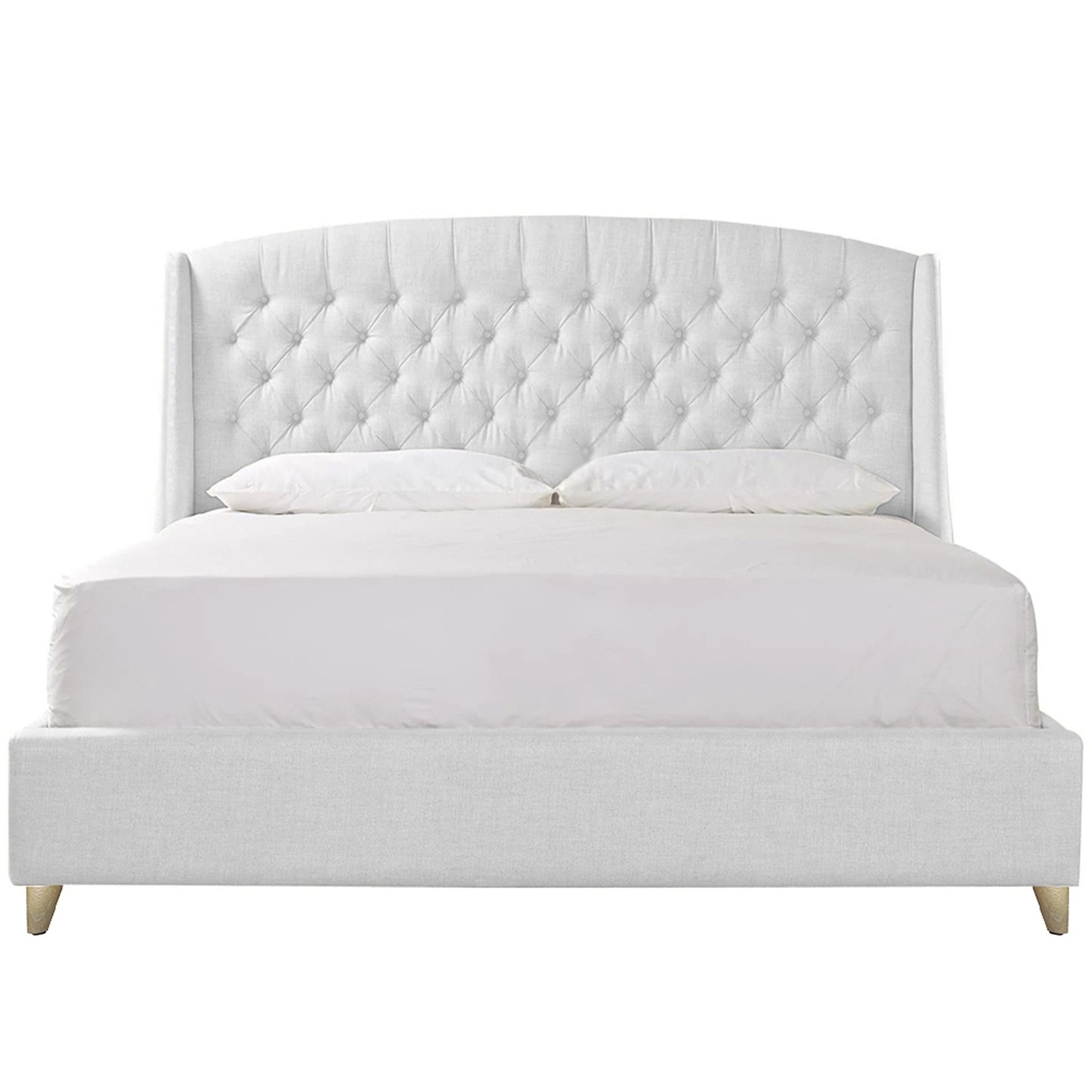 Base Cama con Espaldar + Colchon King Italia 200x200x150 blanco