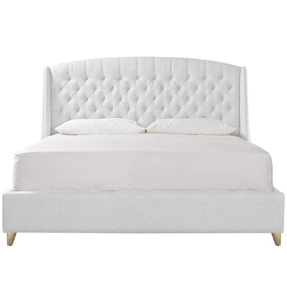 Base Cama con Espaldar + Colchon King Italia 200x200x150 blanco