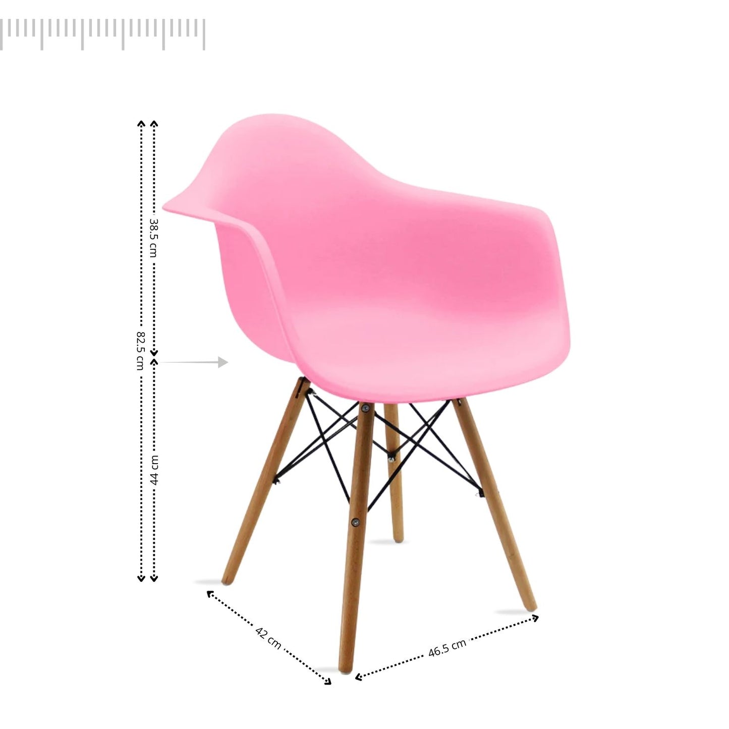 Silla Eames Brazos Rosada