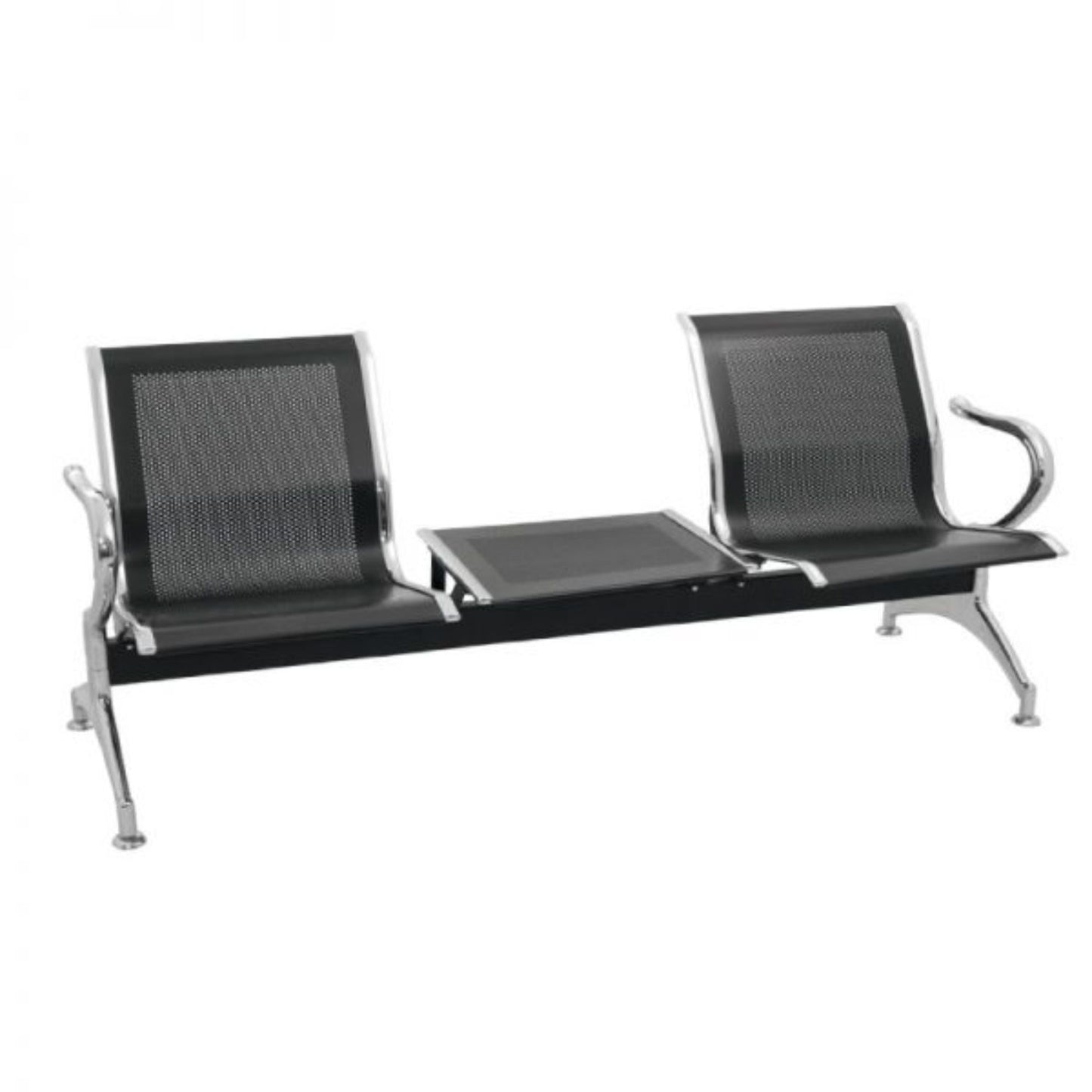 Silla Tandem 2X1 Mesa Cromado Negro