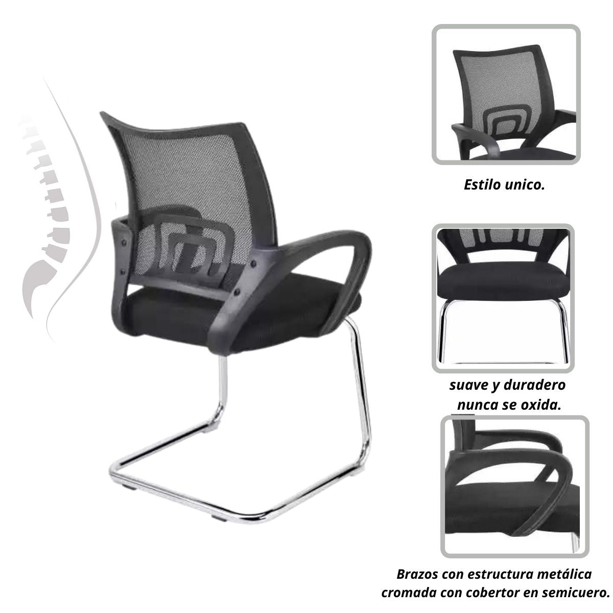 Silla De Oficina Colors Interlocutora Negro