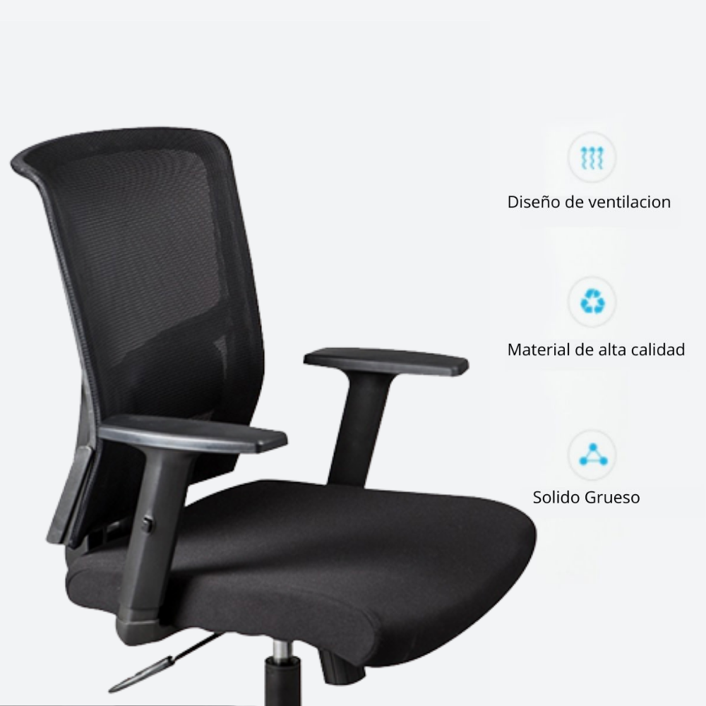 Silla De Oficina Italiana Cuba Negro