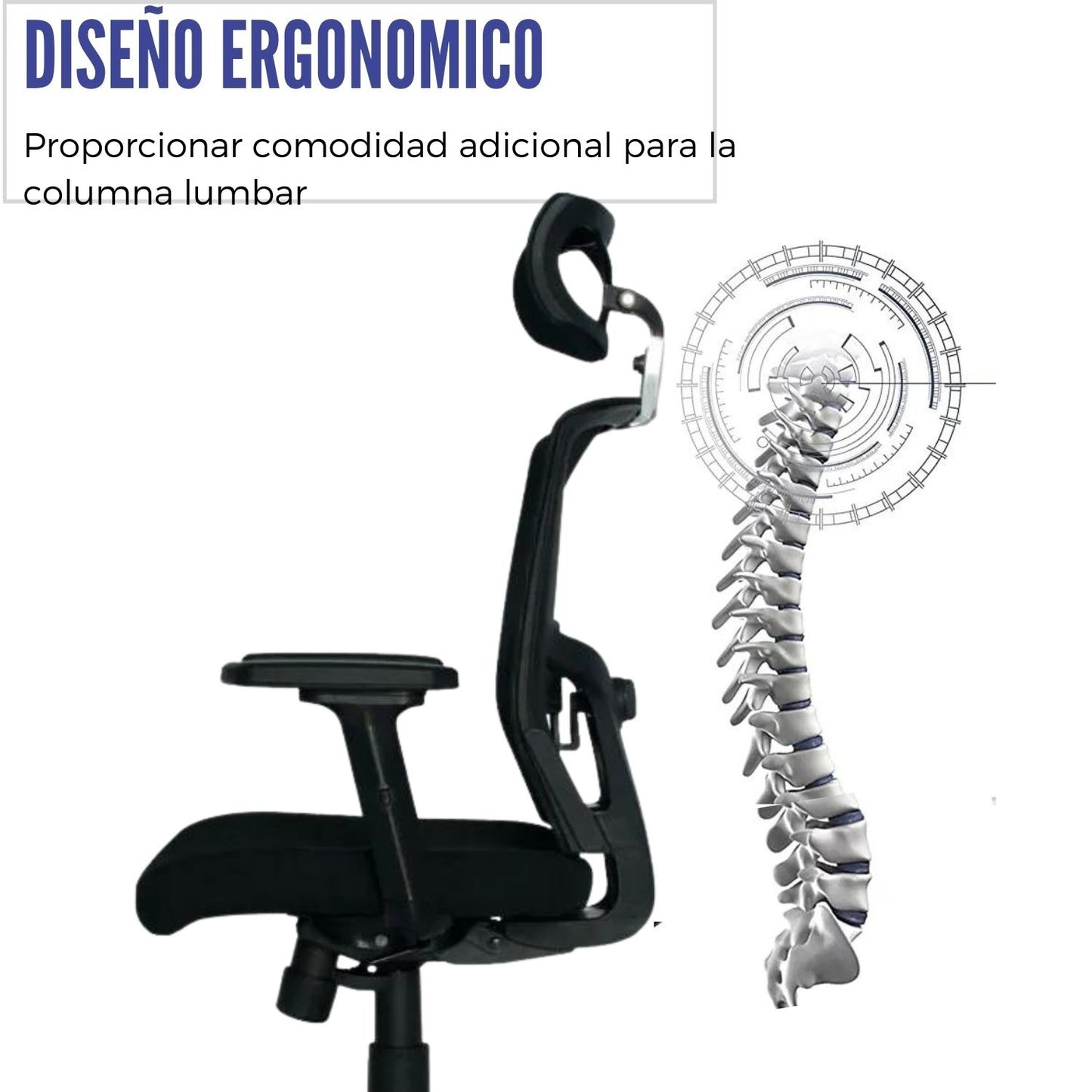 Silla de Oficina Polux Premium Negro