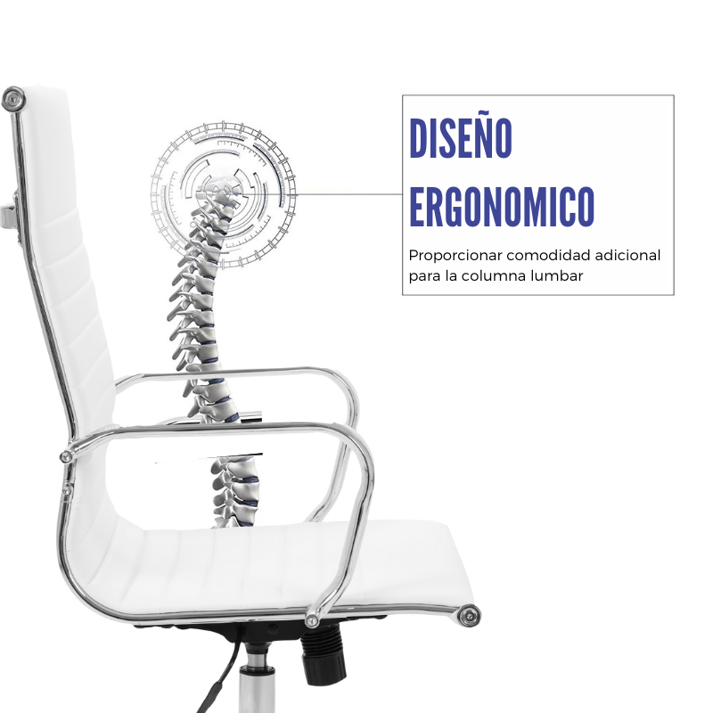 Silla De Oficina Lujo Blanco