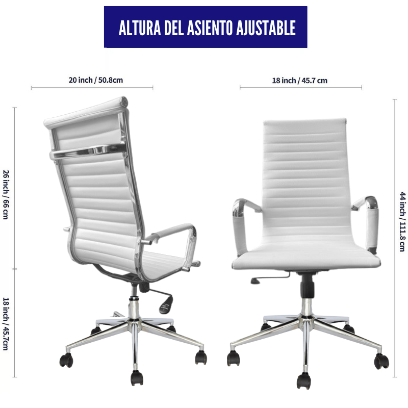 Silla De Oficina Lujo Blanco
