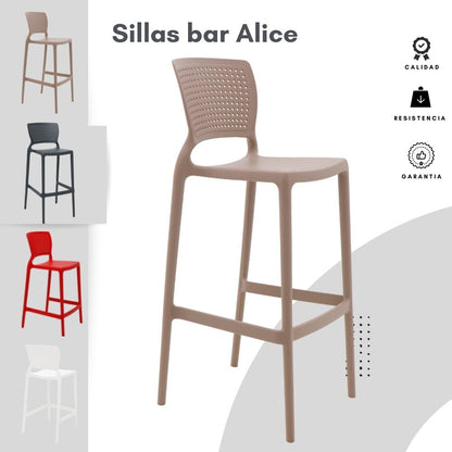 Silla de Barra Alice Beige