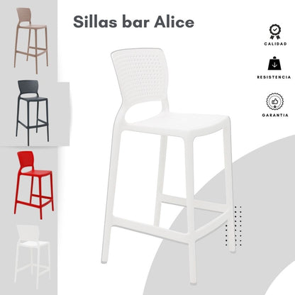 Silla de Barra Alice Blanco