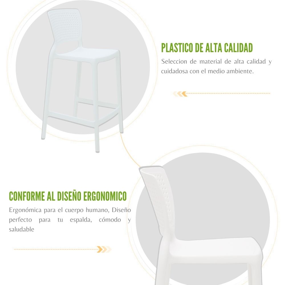 Silla de Barra Alice Blanco