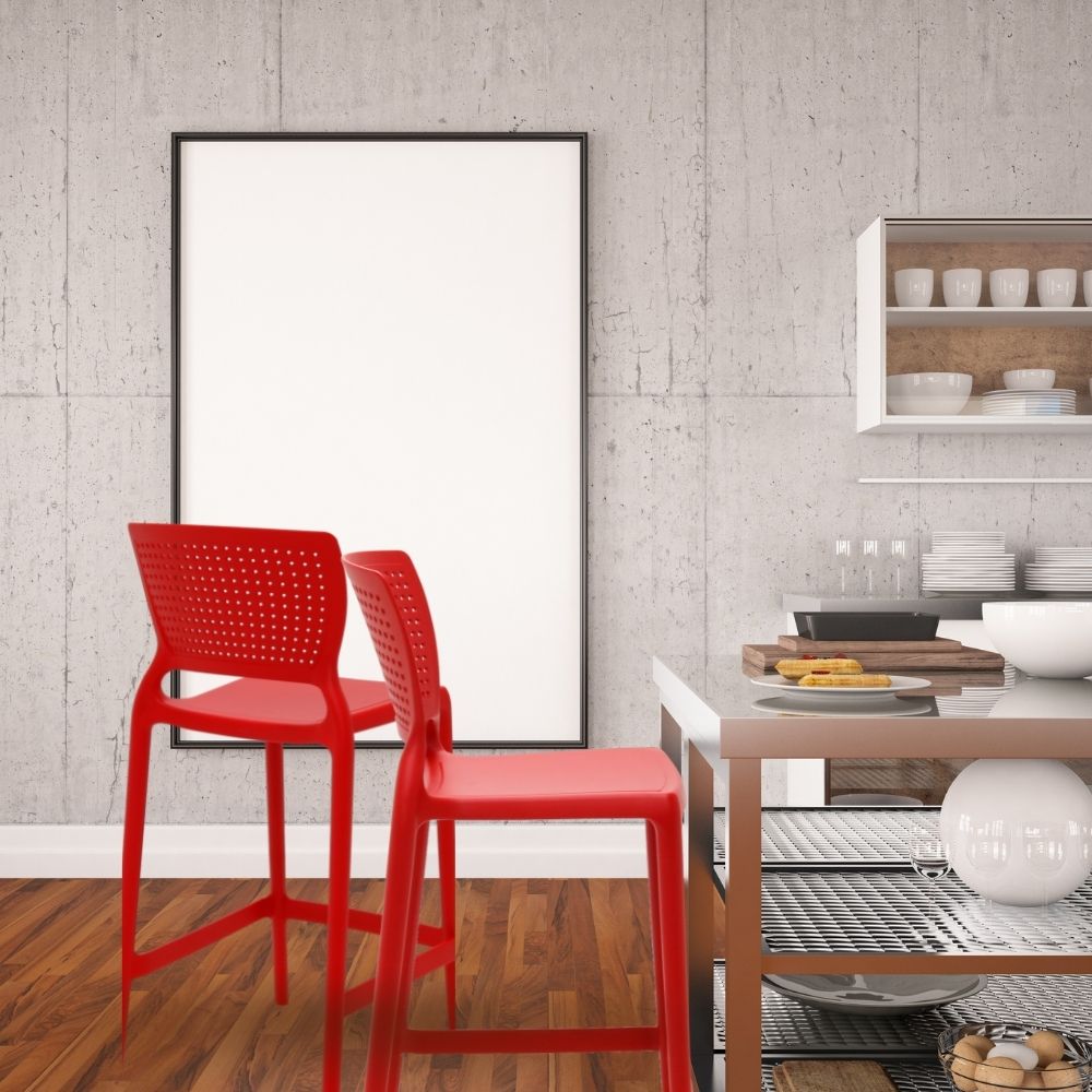 Silla de Barra Alice Rojo