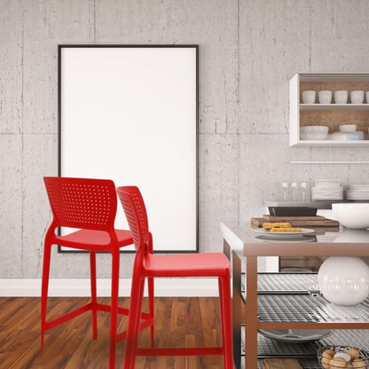 Silla de Barra Alice Rojo