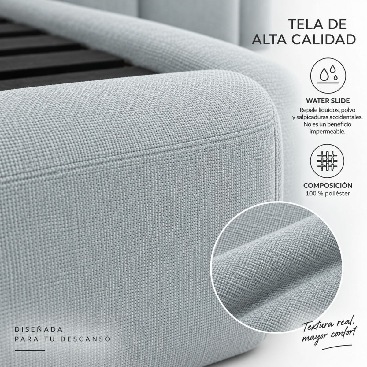 Cama Doble Paleta Nix En Madera Pino 140x190 Gris Plata
