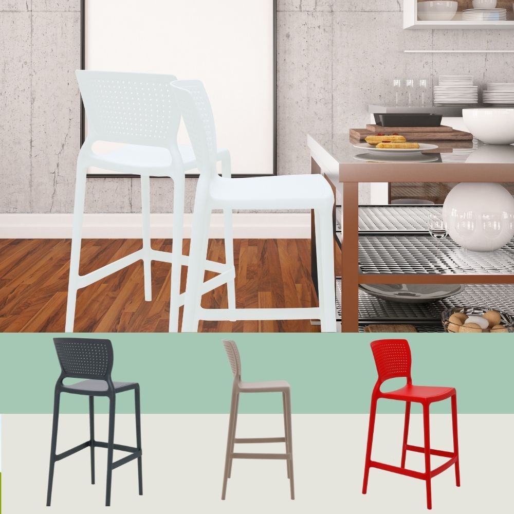 Silla de Barra Alice Blanco