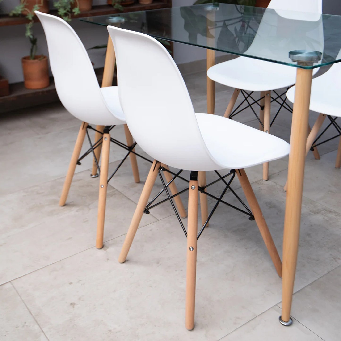 Set x2 Silla Eames Blanco