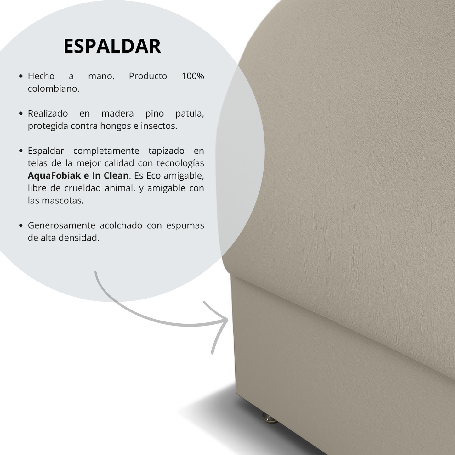 Base Cama con Espaldar Sencillo Infantil Mia taupe
