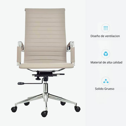 Silla De Oficina Presidente Beige
