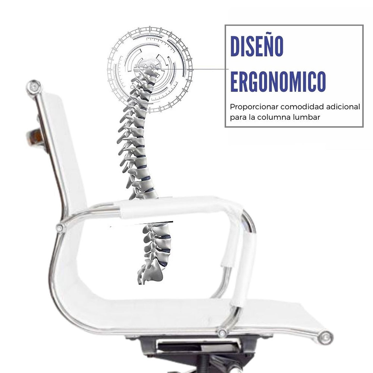 Silla De Oficina Presidente Espalda Media Negro