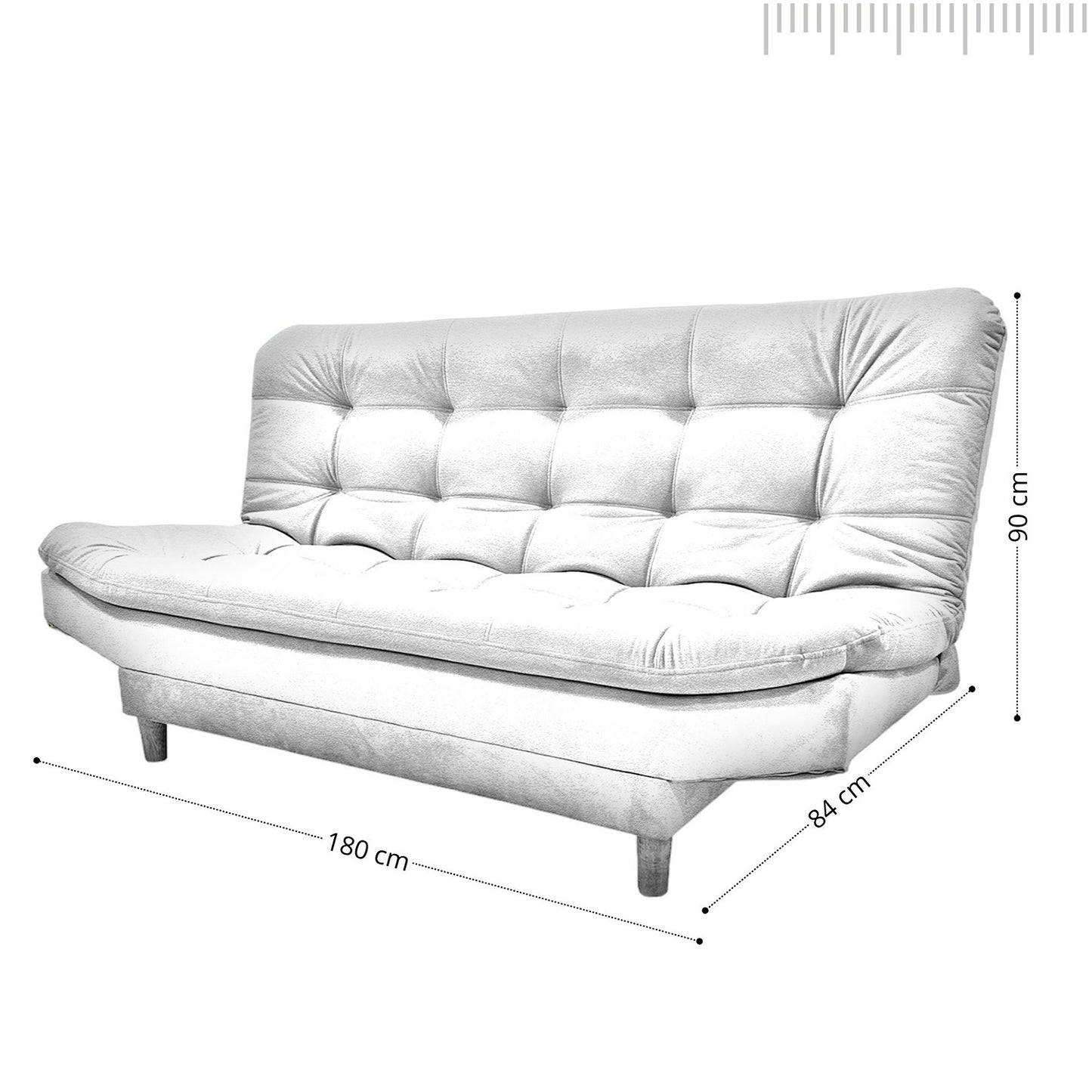Sofa cama 3 Posiciones Clic Clac Zou gris plomo 180 cm