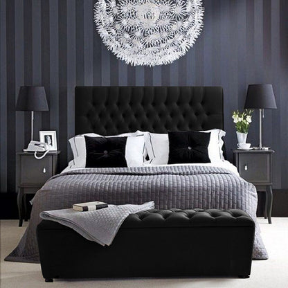 Espaldar de Cama Sencillo Paris 100x150x10 negro