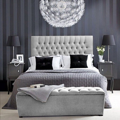 Puff Baul Semidoble Gris Perla