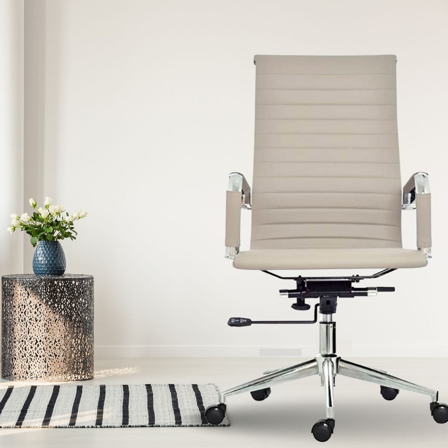 Silla De Oficina Presidente Beige