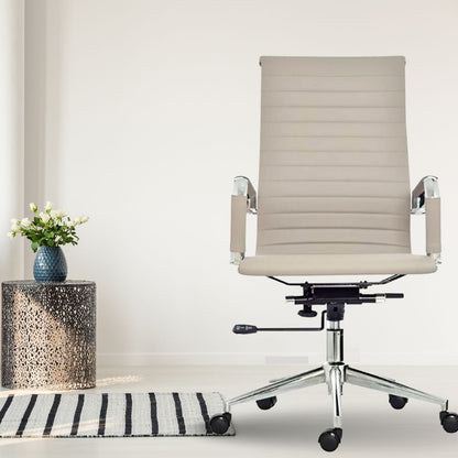 Silla De Oficina Presidente Beige