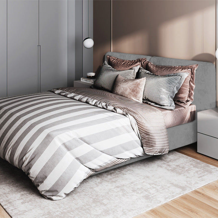 Cama Queen Gabor Gris Plata