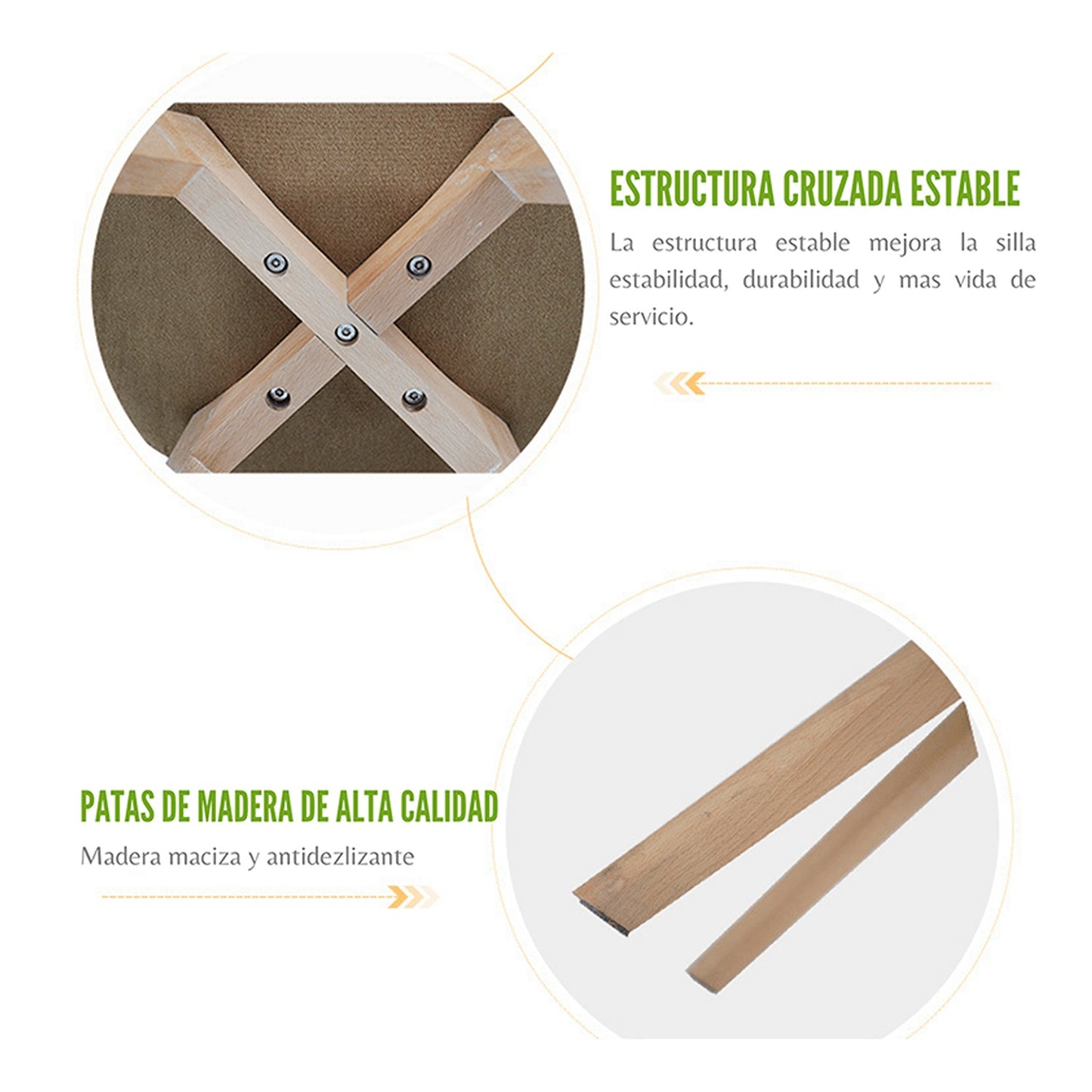 Juego de Comedor White con 4 Sillas Milano gris