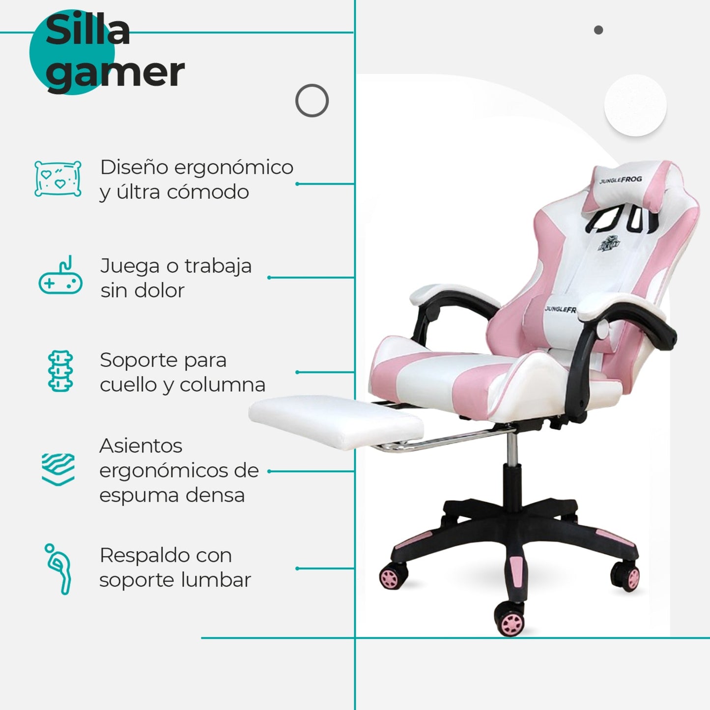 Silla Gamer Astro Basica Rosada