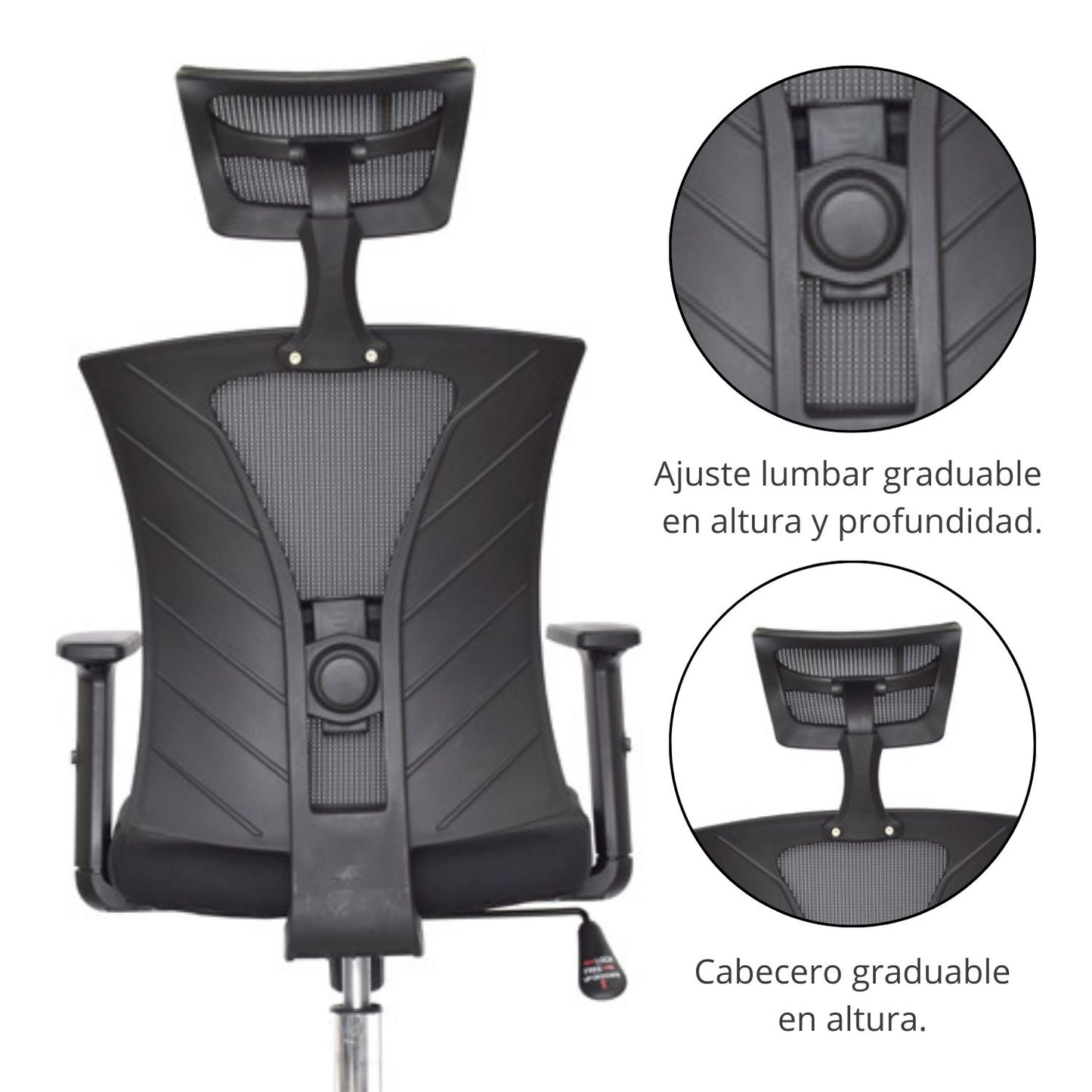 Silla de Oficina Turmanila Presidente Base Cromada
