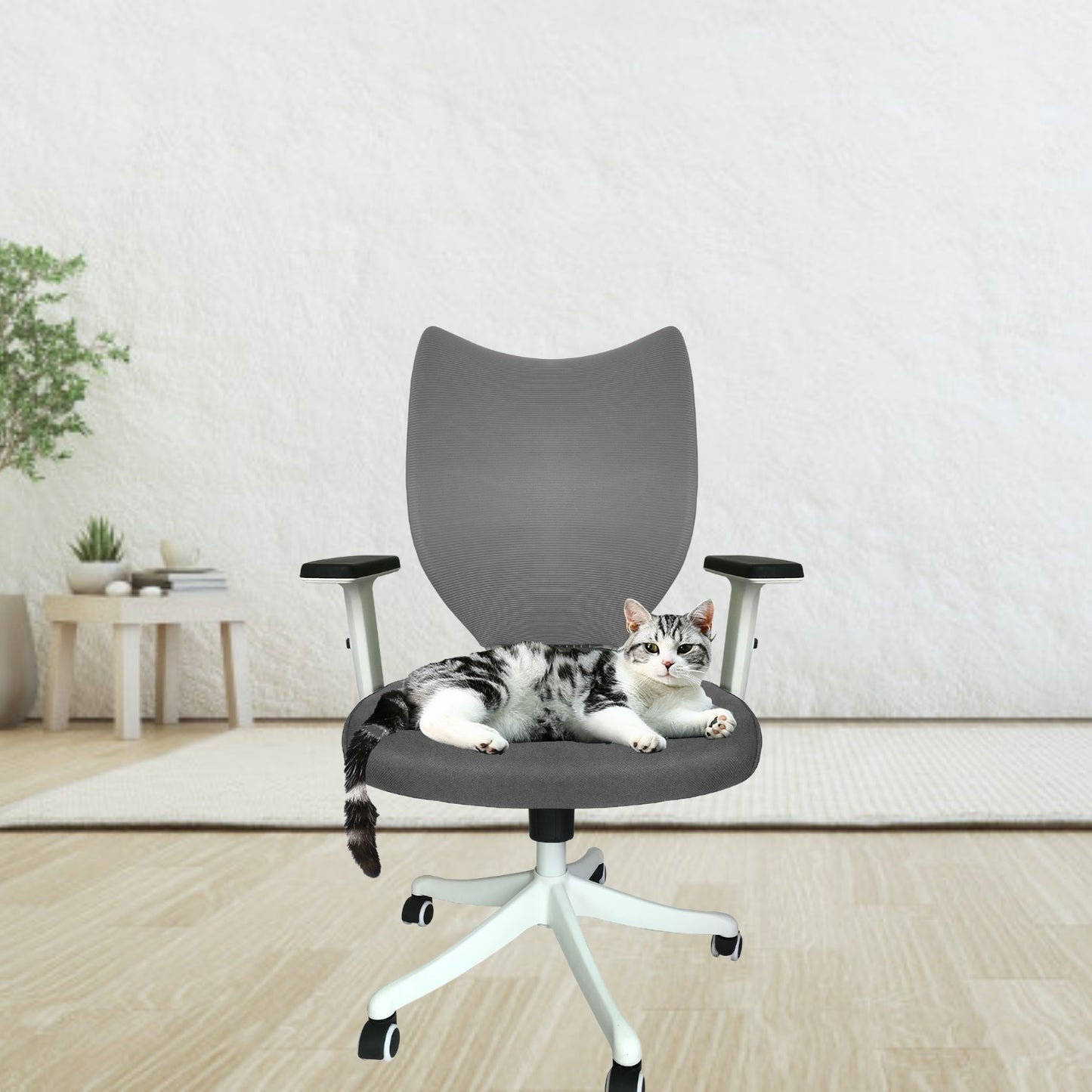 Silla De Oficina Espina De Pescado Gris