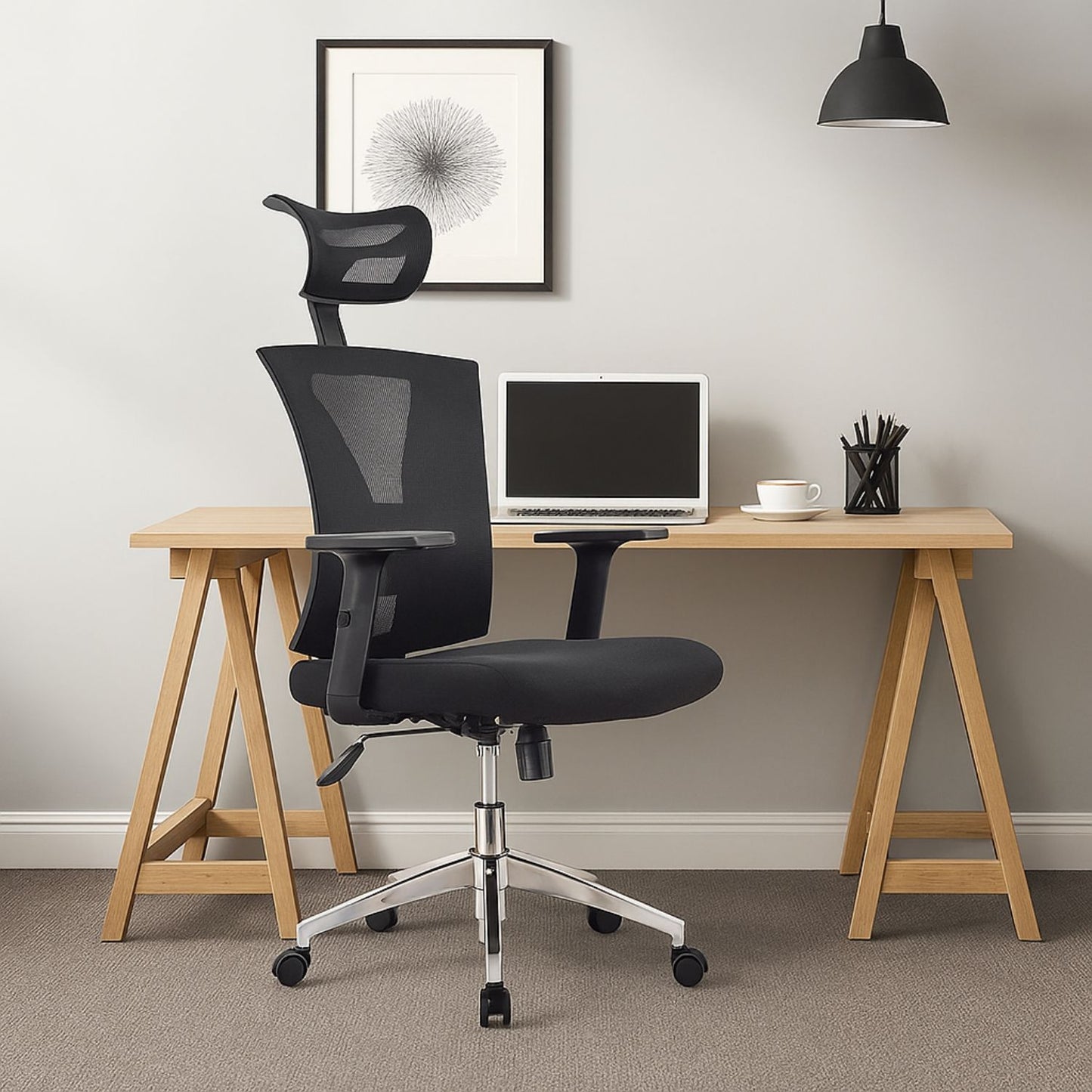 Silla de Oficina Turmanila Presidente Base Cromada