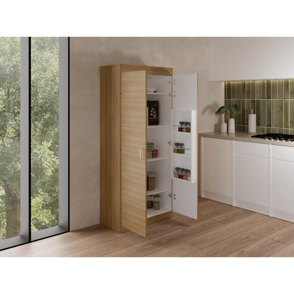 Mueble Alacena Lyssy Fresno Y Blanco