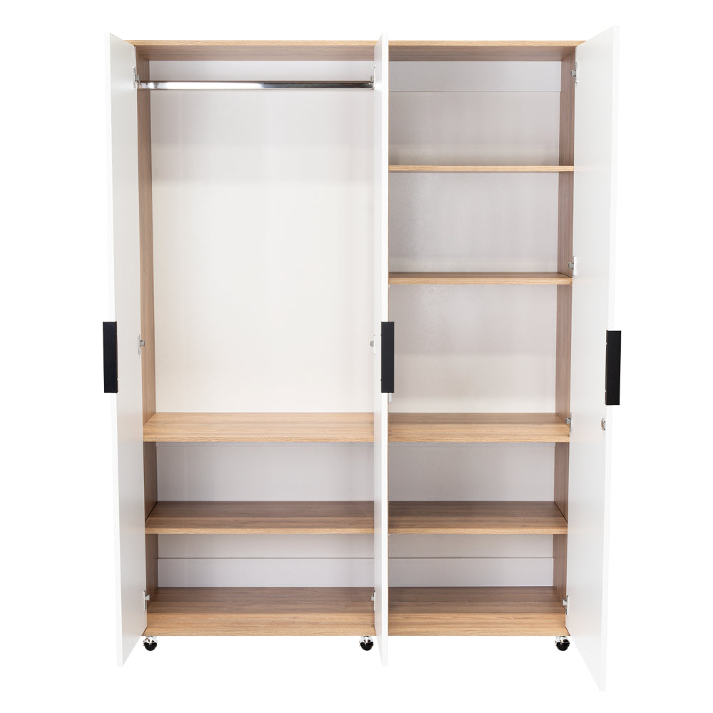 Closet Okria Con Espejo Miel Y Blanco