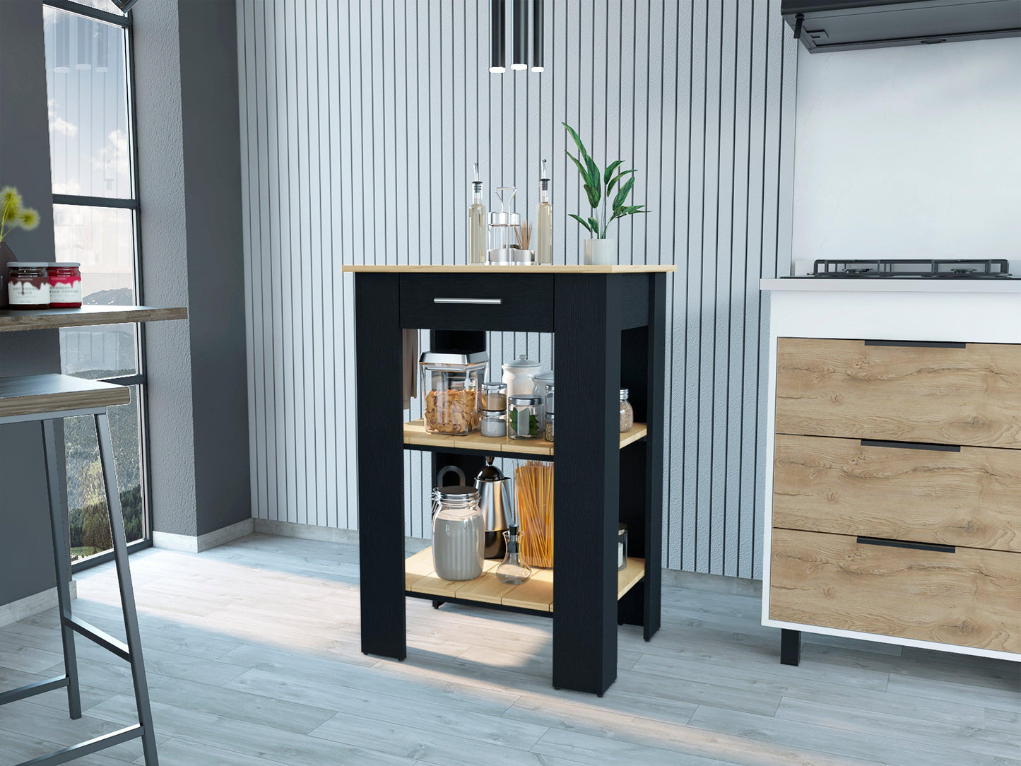 Barra De Cocina Serima Wengue Y Duna