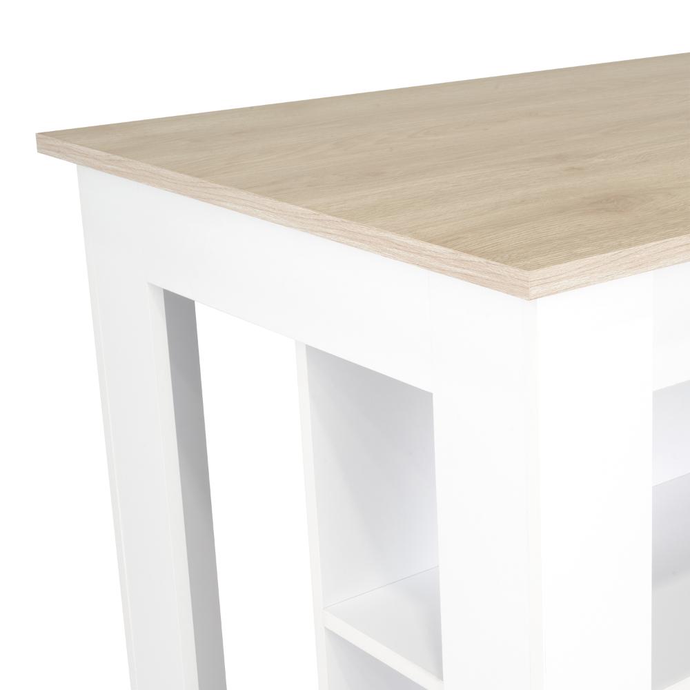 Barra De Cocina Serima Ceniza Y Blanco