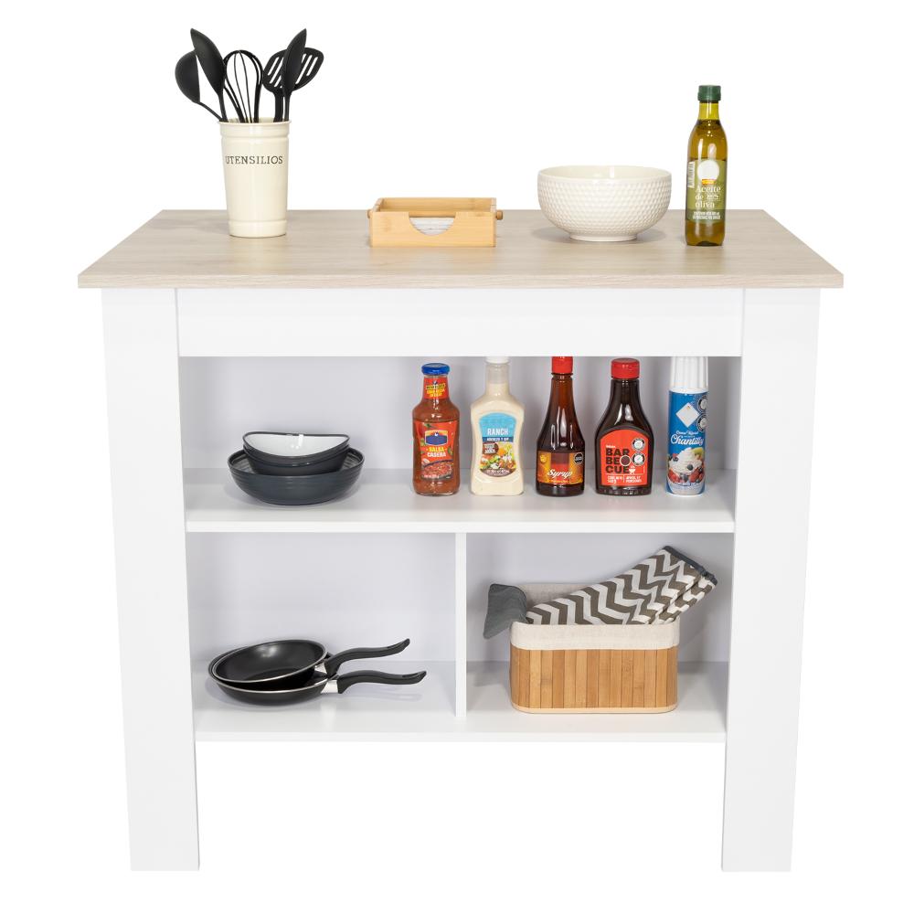 Barra De Cocina Serima Ceniza Y Blanco