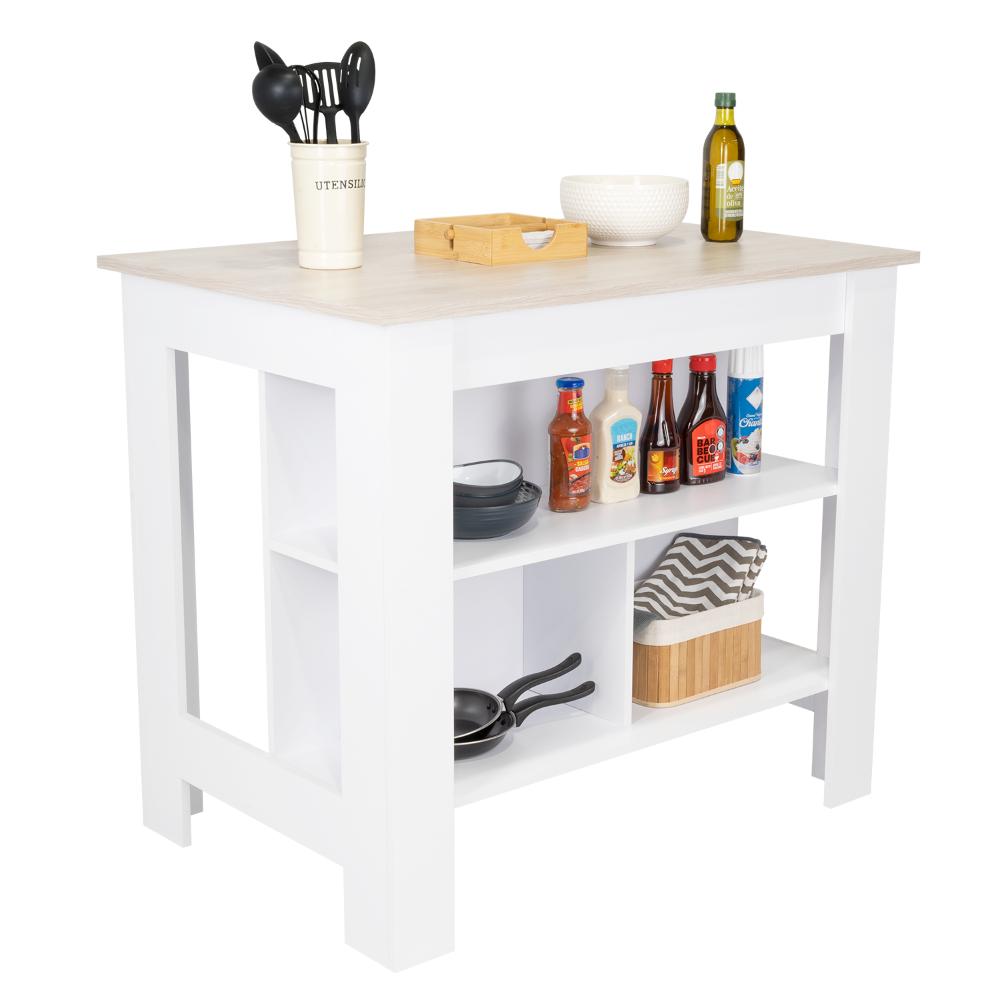 Barra De Cocina Serima Ceniza Y Blanco