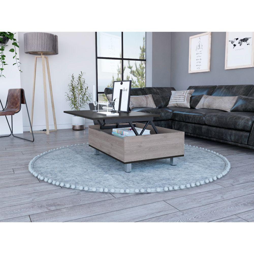Mesa De Centro Zynara 2G Ceniza + Wengue