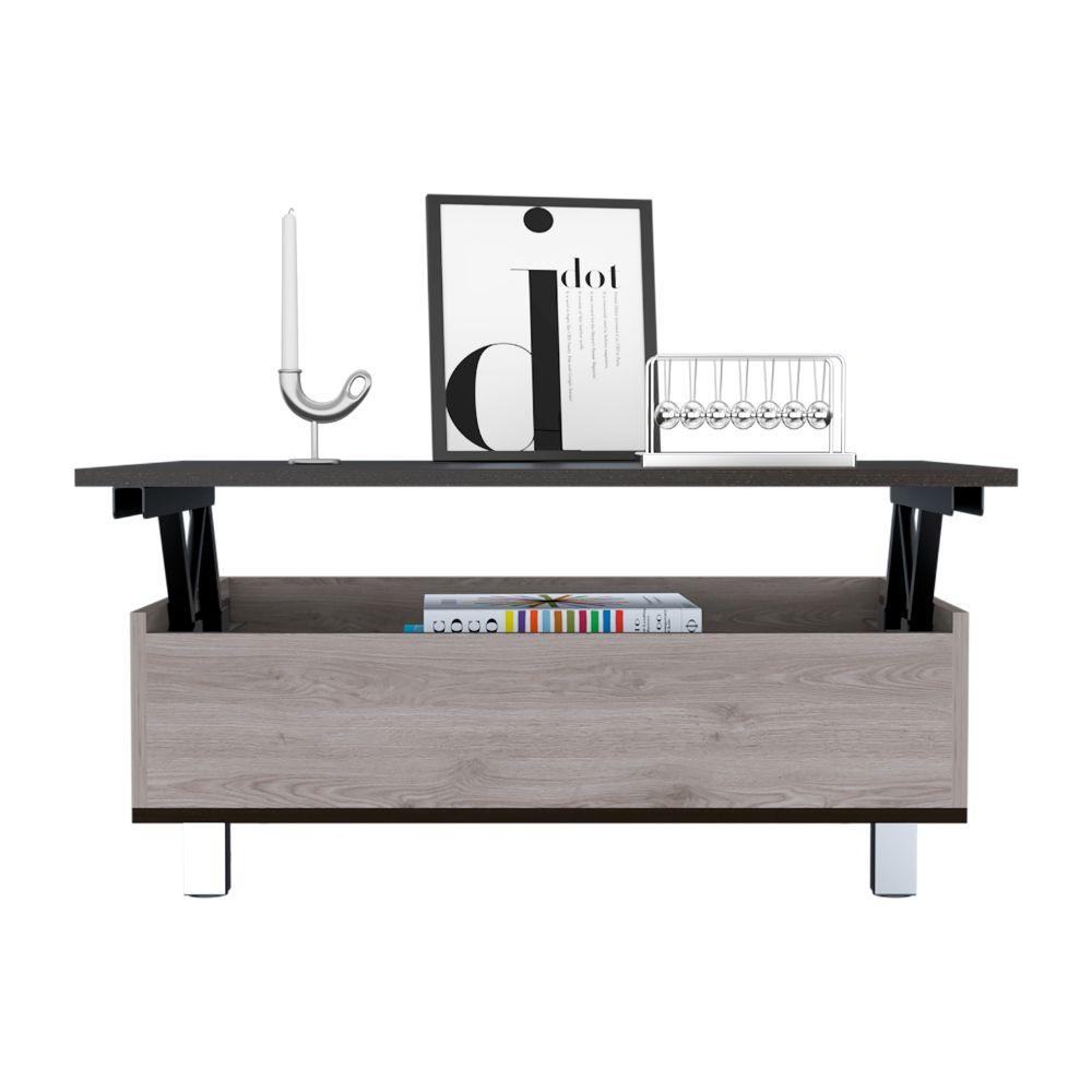 Mesa De Centro Zynara 2G Ceniza + Wengue