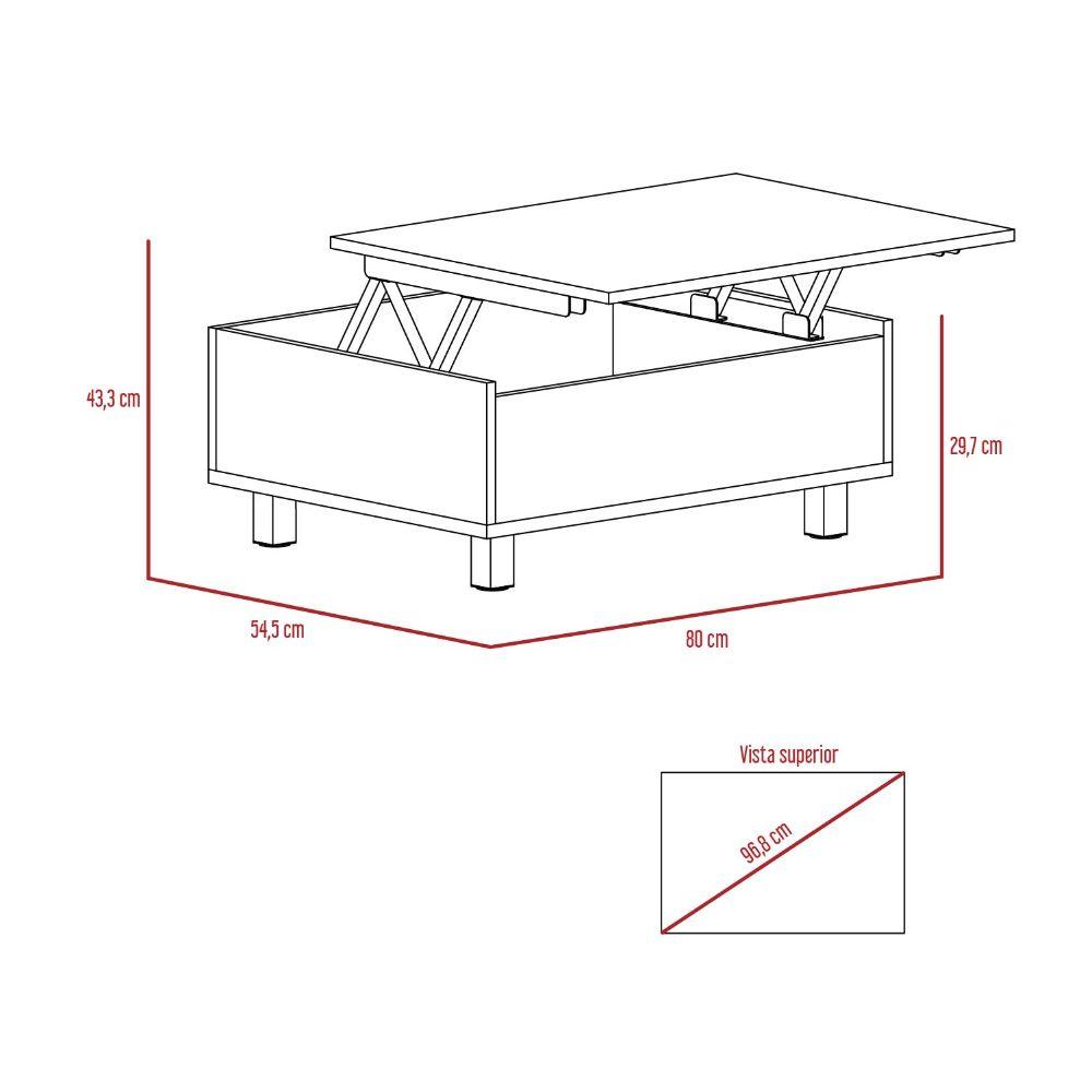 Mesa De Centro Funcional Denure 5G-2 Coñac Wengue