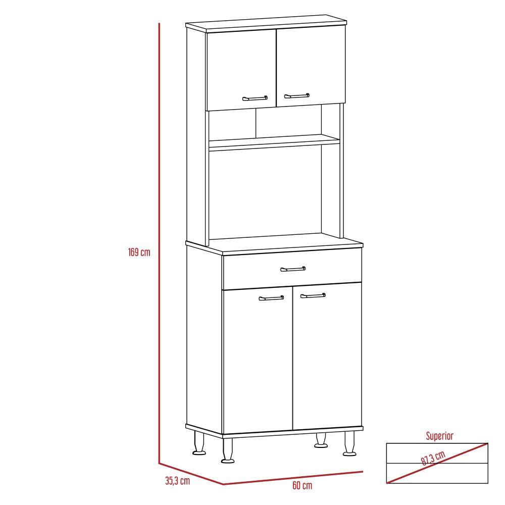 Mueble Cocina Stich Blanco Y Wengue